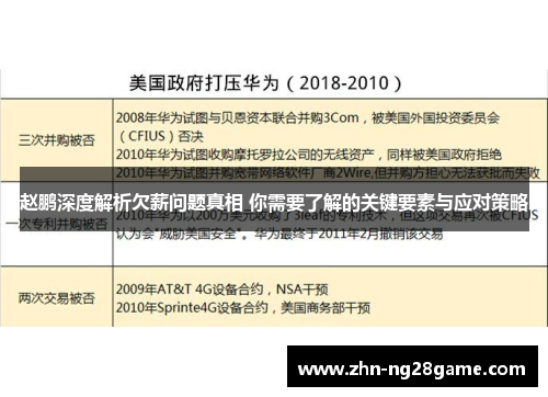 赵鹏深度解析欠薪问题真相 你需要了解的关键要素与应对策略